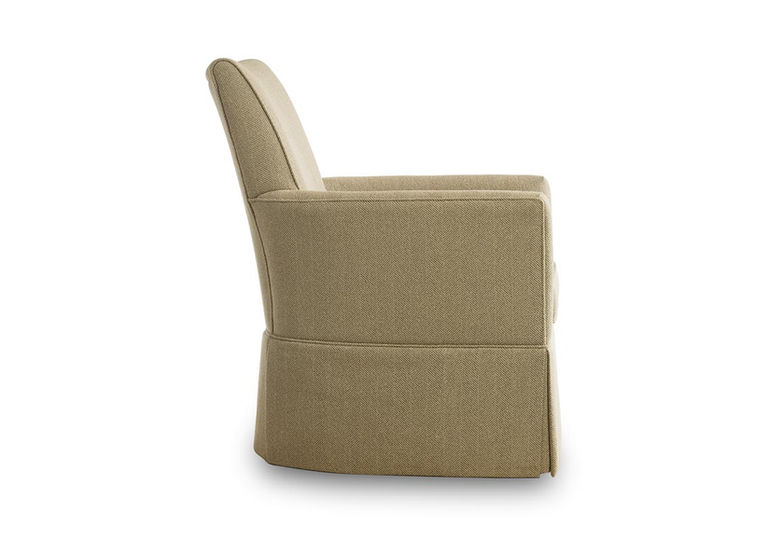 Skirted swivel chair made in Toronto, Canada