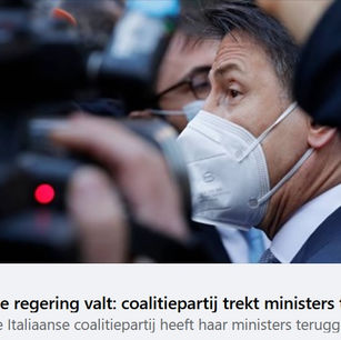13.01.2021 Italiaanse regering valt ook (net als in Nederland)