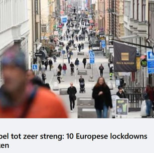 Vergelijking van 10 Europese lockdowns