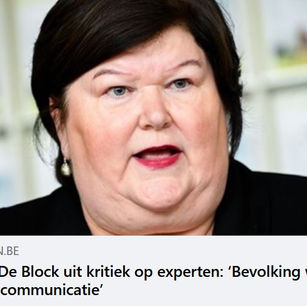 Maggie De Block zegt haar gedacht over de experten (die ze zelf heeft aangesteld...)
