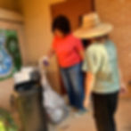 Taking out the recycling and trash