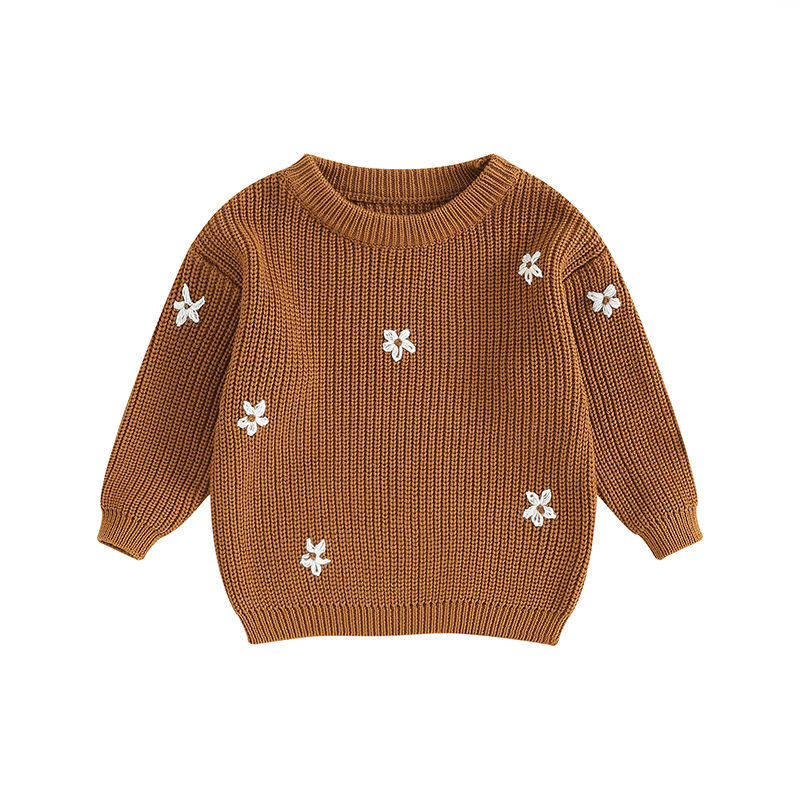 Miniatura: Newborn Baby Girls Winter Flower Sweater Clothes 2023 Autumn Newborn Infant Clot