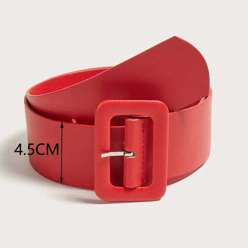 Miniatura: Belt for Women's Dress Simple Women's Wide Belt PU Leather Belt Fashion Luxury D
