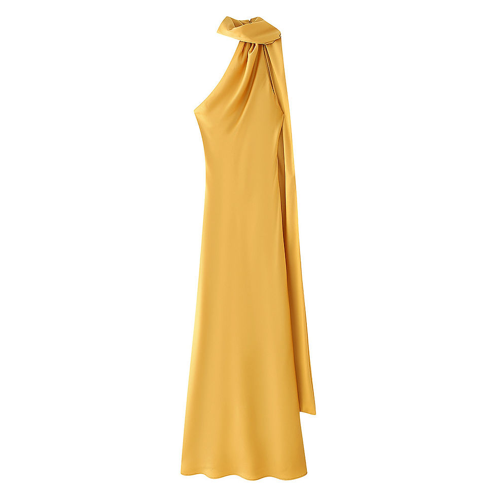 Miniatura: VEITCHE Elegant Women's Soft Silk Satin Long Dress Halter Backless Sleeveless Ma