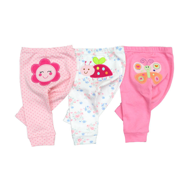 Miniatura: 3/4/5PCS/LOT Newborn Pants Cartoon four seasons Baby 100%Cotton Soft Girl Pants 