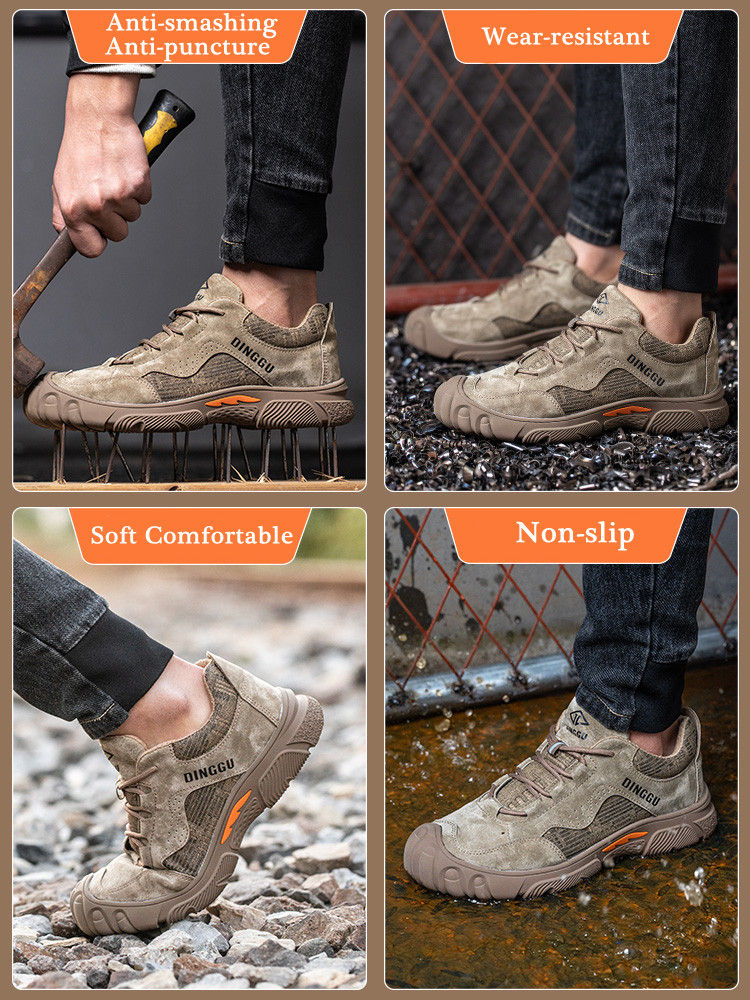 Miniatura: High-quality Safety Shoes Men Steel Toe Work Sneakers Indestructible Work Shoes 