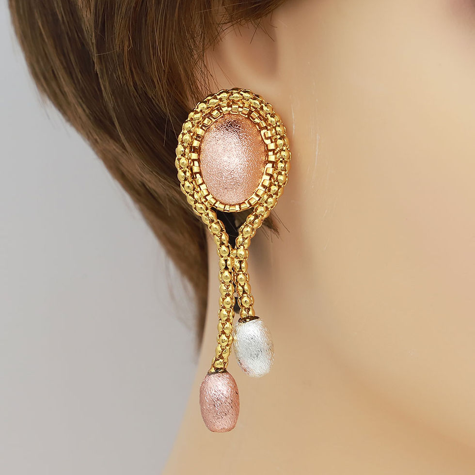 Miniatura: Dubai Women's Jewelry Sets 18k Gold Plated Necklaces Water Drop Earrings Italian
