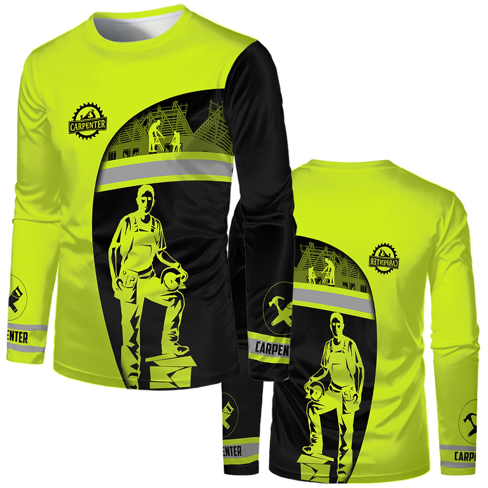 Miniatura: Work Clothing Summer Breathable Men's T-shirt 3D Printing Style Trucker Safety T