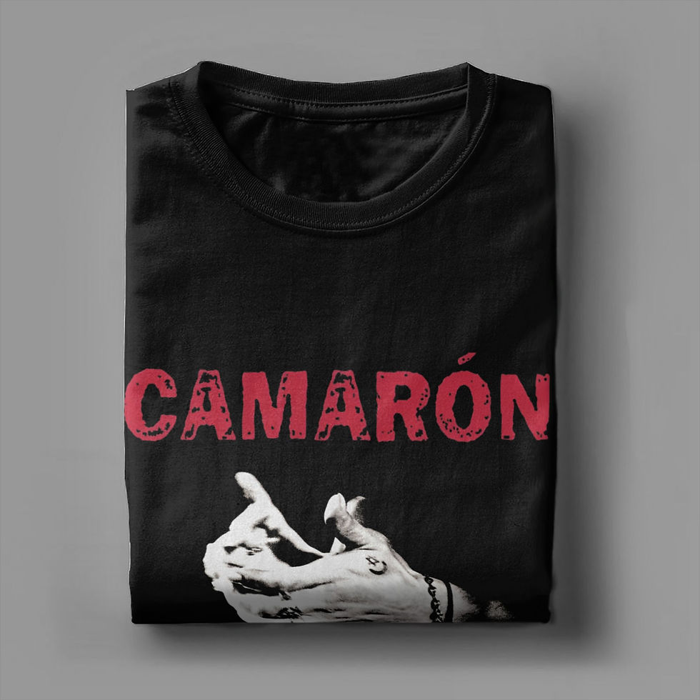 Miniatura: Men T-Shirt Camarons De La Isla Flamenco Singer Cotton Tee Shirt Short Sleeve Is
