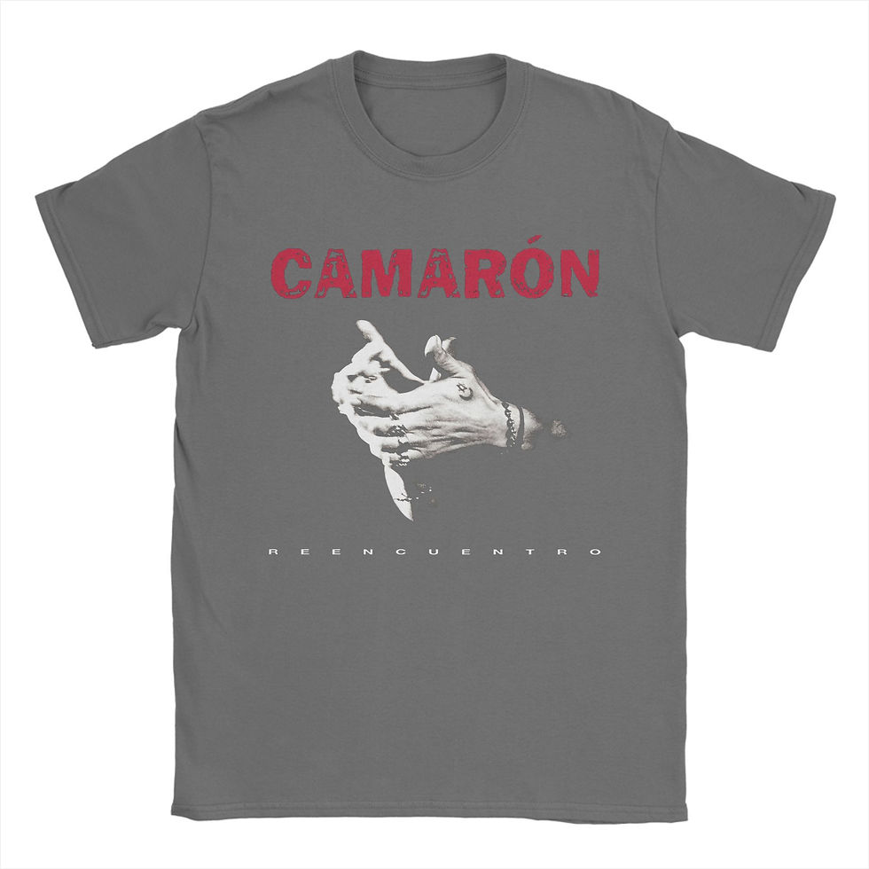 Miniatura: Men T-Shirt Camarons De La Isla Flamenco Singer Cotton Tee Shirt Short Sleeve Is