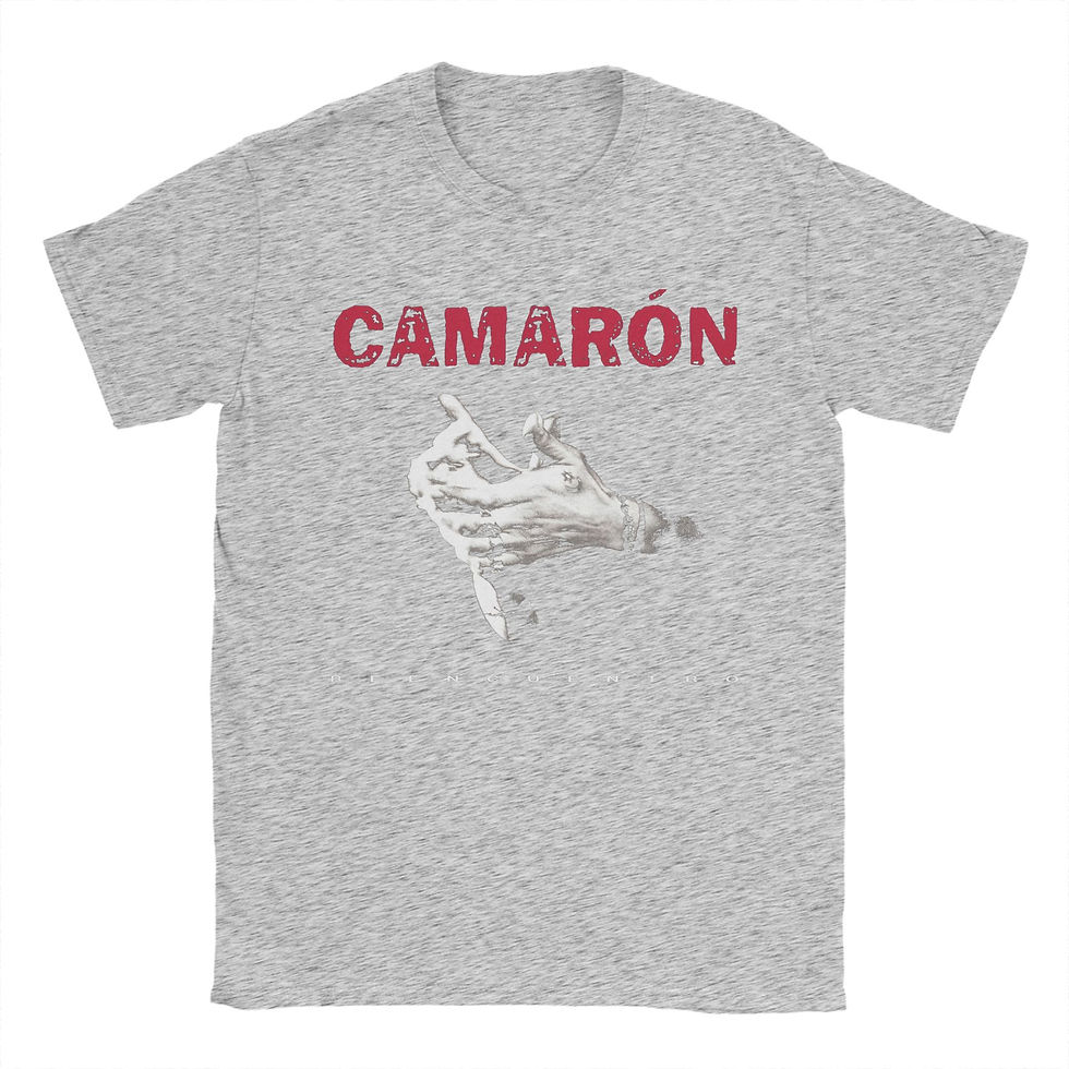 Miniatura: Men T-Shirt Camarons De La Isla Flamenco Singer Cotton Tee Shirt Short Sleeve Is
