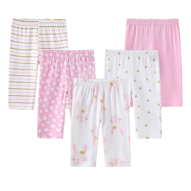 Miniatura: 3/4/5PCS/LOT Newborn Pants Cartoon four seasons Baby 100%Cotton Soft Girl Pants 