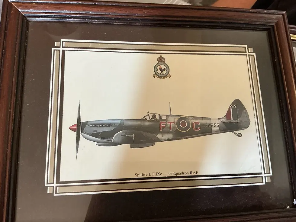 Thumbnail: Framed RAF Aircraft Prints – Hurricane I & Spitfire LF IXe 43 Squadron RAF