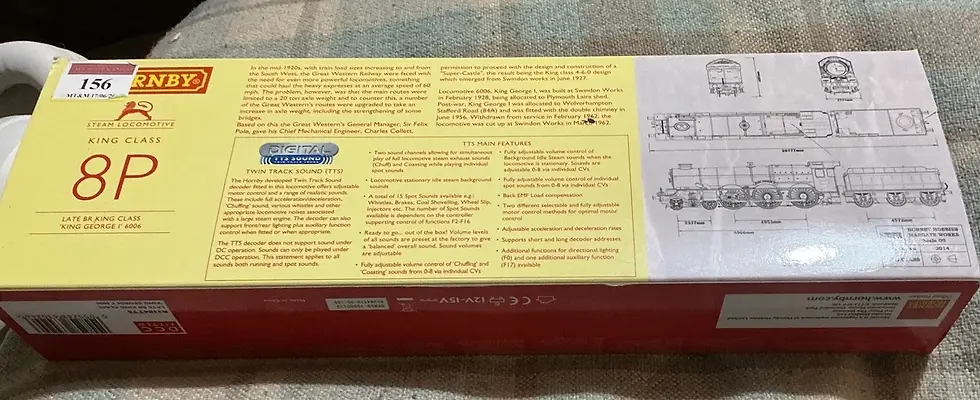 Thumbnail: Hornby R3384TTS OO Gauge BR King Class 6006 King George I TTS Sound DCC Fitted