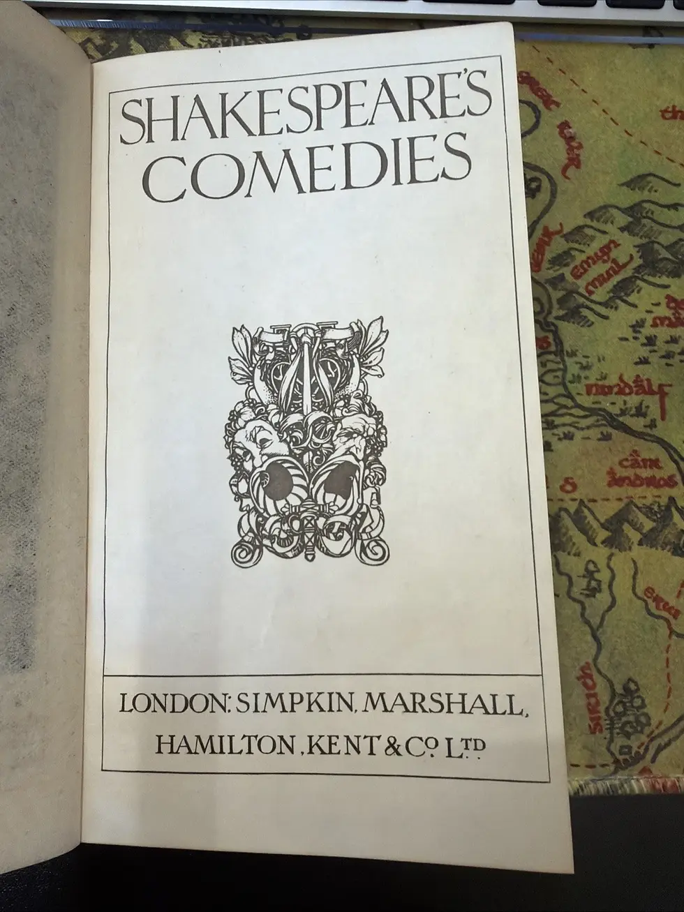 Thumbnail: The Comedies of Shakespeare Simpkin Marshall Hamilton Gilt Leather Binding 1920