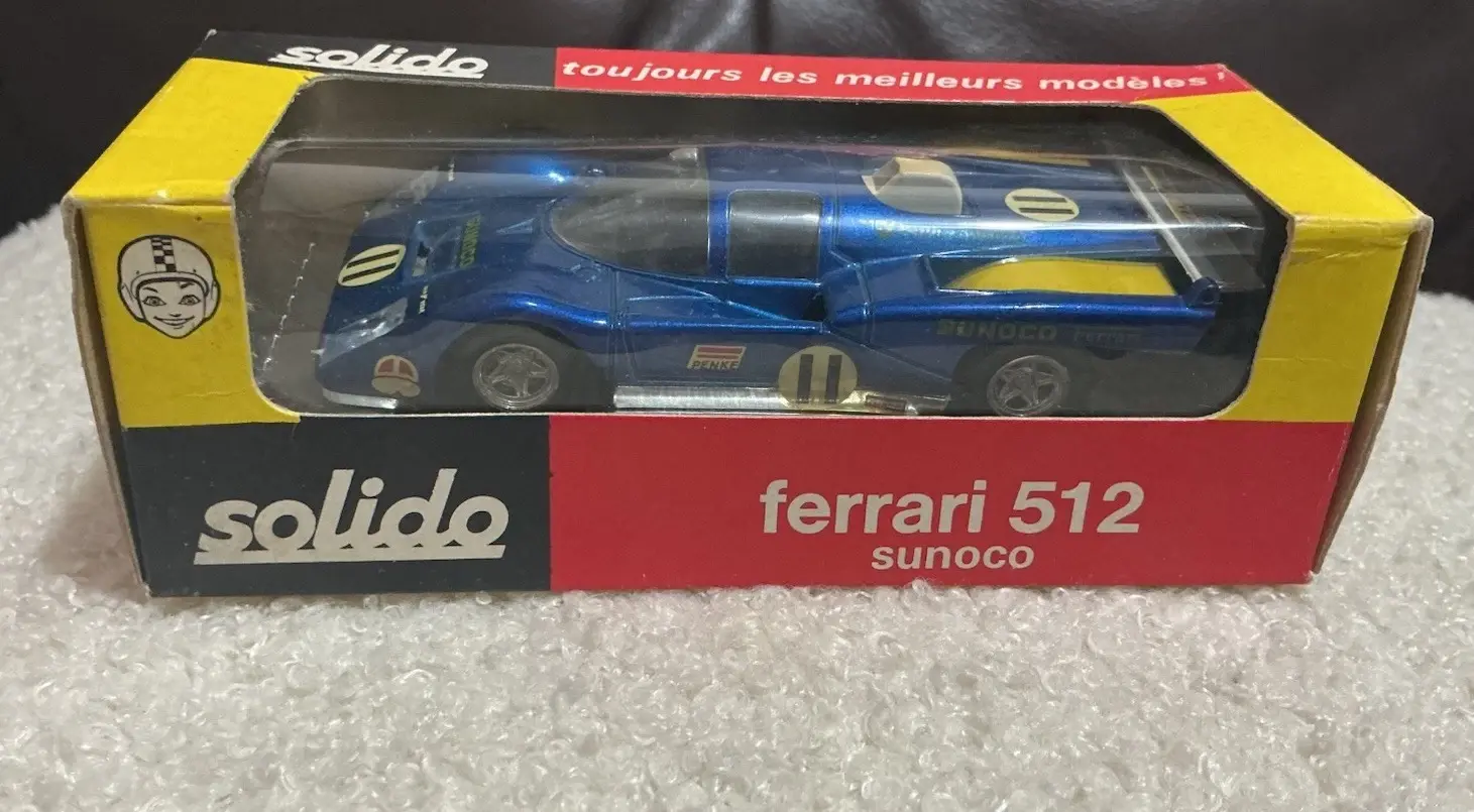 Vintage Solido 197 Ferrari 512 M Sunoco #11 Penske 1:43 Boxed France