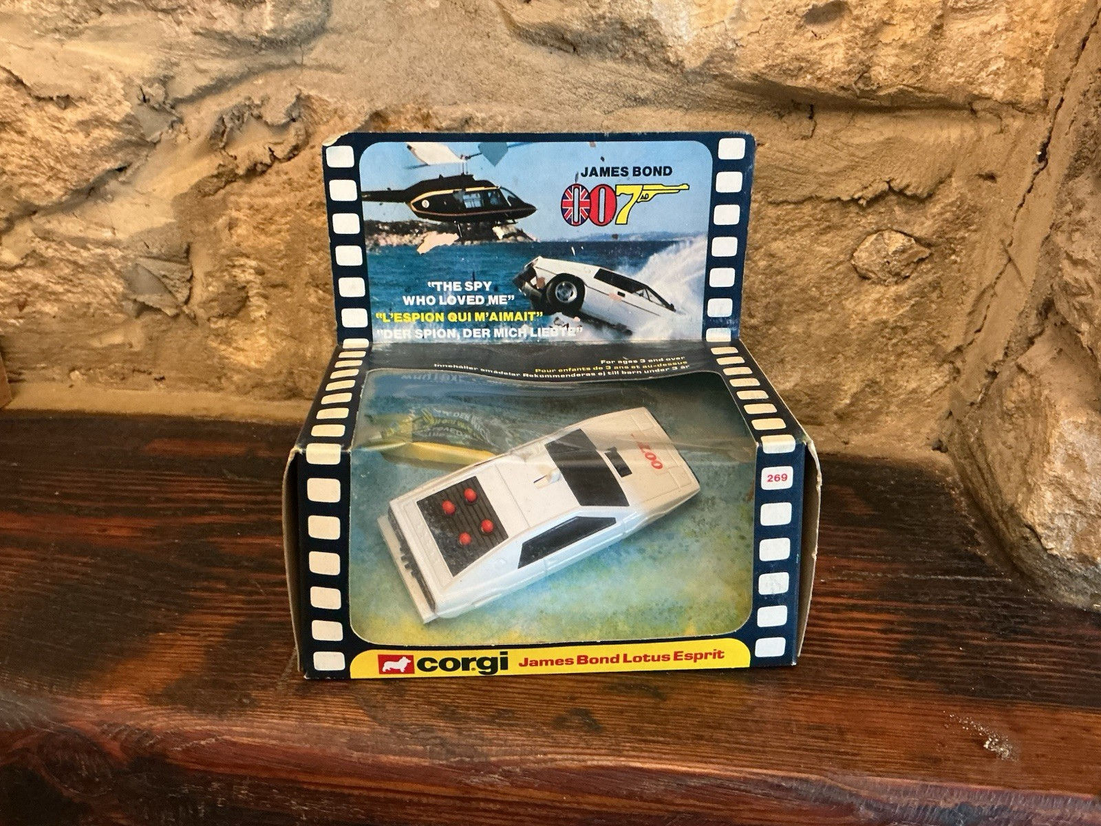 Vintage Corgi 269 James Bond Lotus Esprit The Spy Who Loved Me Boxed 007