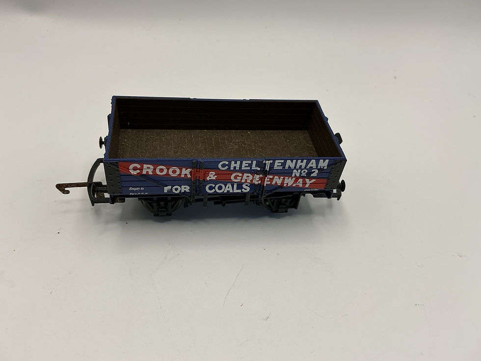 Thumbnail: Hornby R6235 Crook & Greenway Cheltenham 5 Plank Coal Wagon OO Boxed
