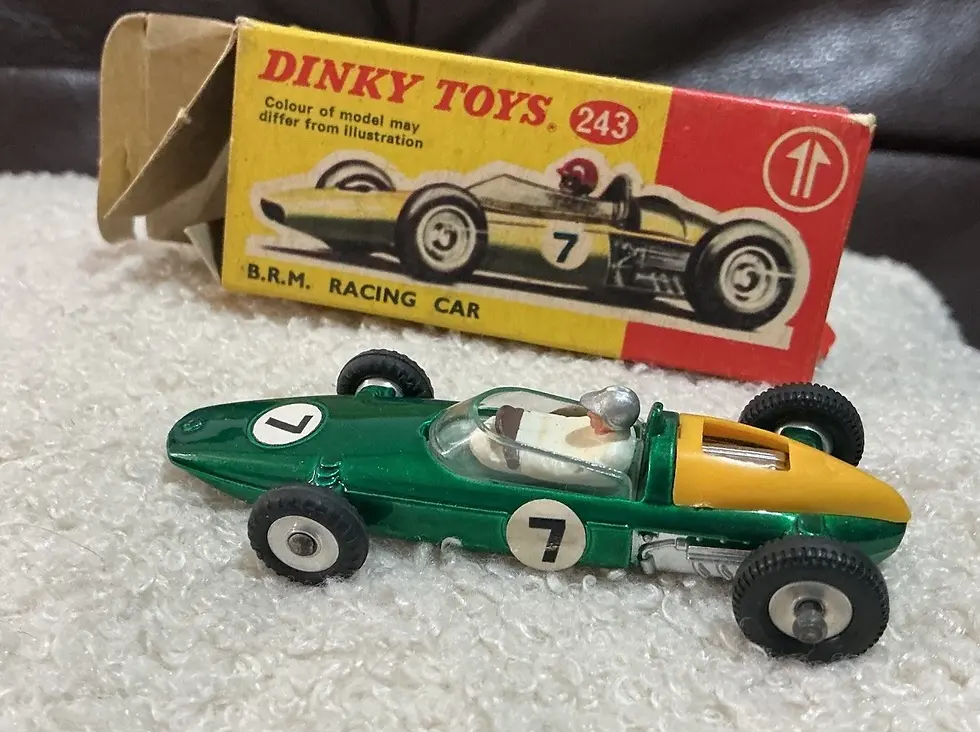 Thumbnail: Vintage Dinky Toys 243 B.R.M. Racing Car Boxed Meccano England Formula One F1