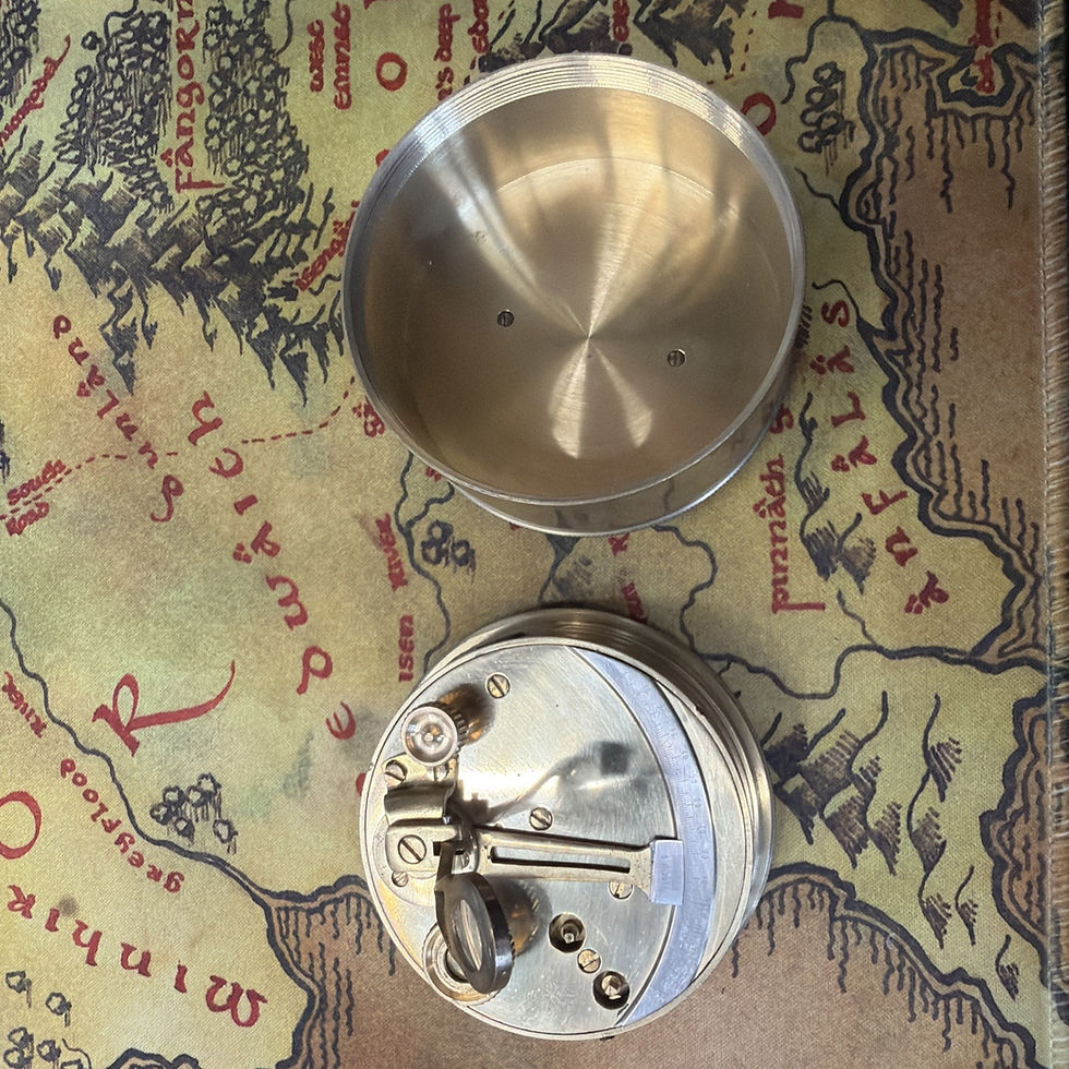 Thumbnail: Antique Brass Pocket Sextant Surveyor Mines Stanley London Marine