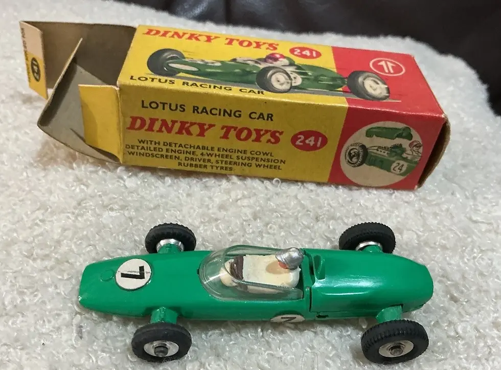 Vintage Dinky Toys 241 Lotus Racing Car Boxed Meccano England Formula One F1