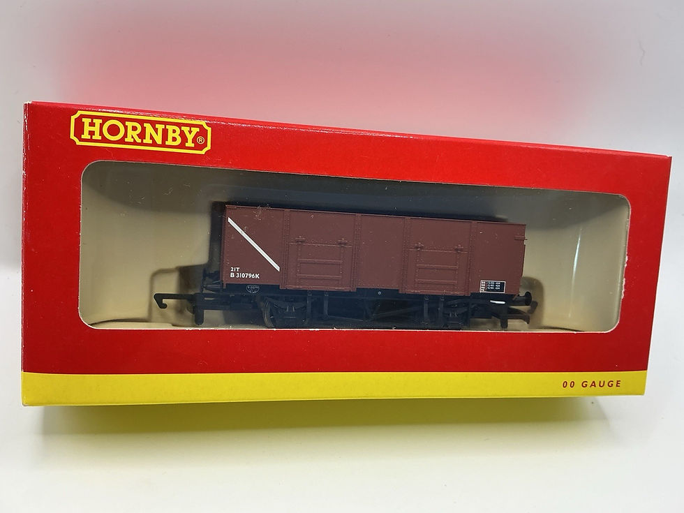 Thumbnail: Hornby OO Gauge R6161B BR 21 Ton Mineral Wagon B310796K Brown Boxed