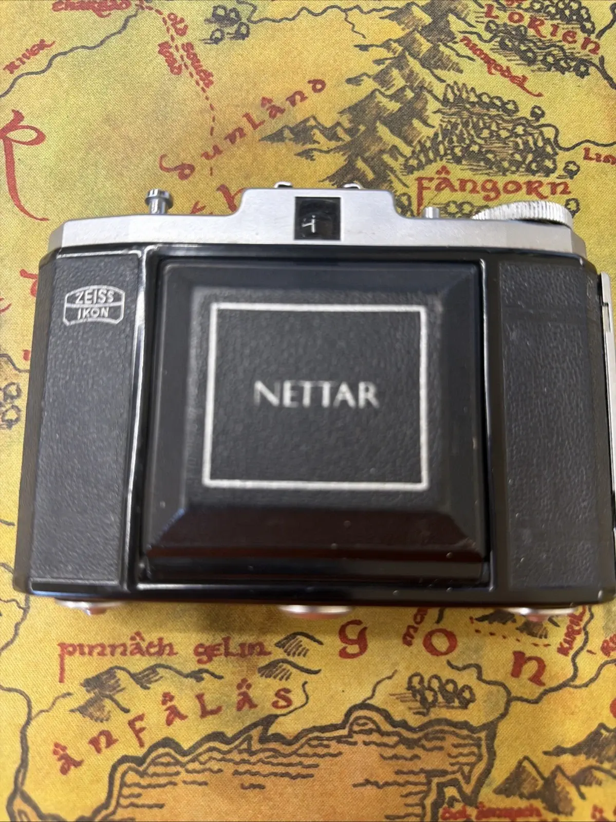 Zeiss Ikon Nettar Vintage Folding Film Camera with Case Untested