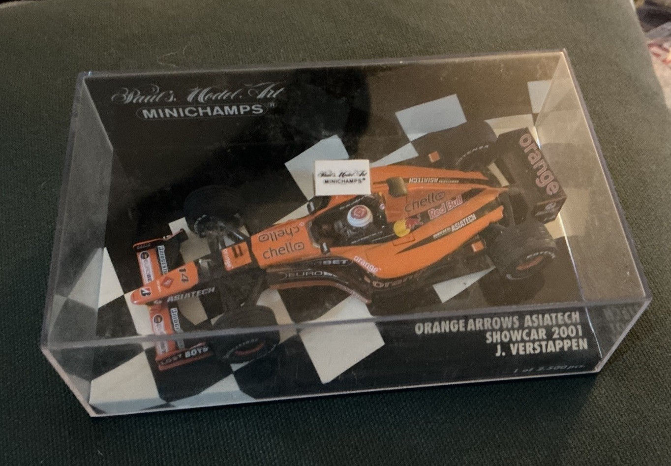 Minichamps 1:43 Orange Arrows Asiatech Showcar 2001 Jos Verstappen Ltd Edition