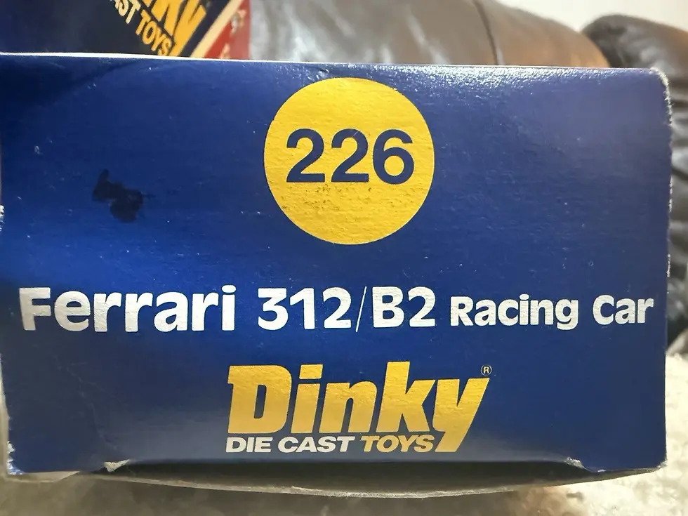Thumbnail: Vintage Dinky Toys 226 Ferrari 312/B2 Formula 1 Racing Car Boxed Gold 1976