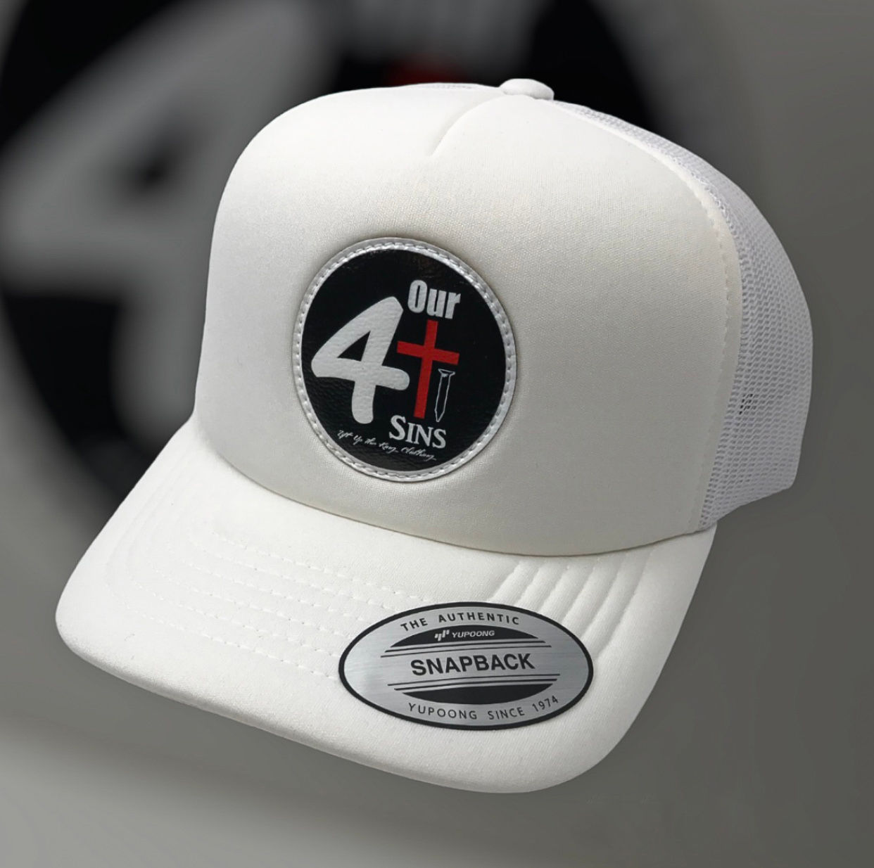 Helmet Of Salvation - Trucker Hat (Leather Patch)