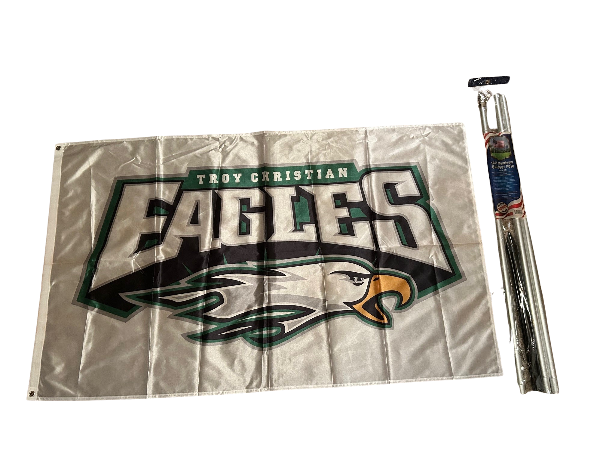Troy Christian Eagles Flag & Flagpole