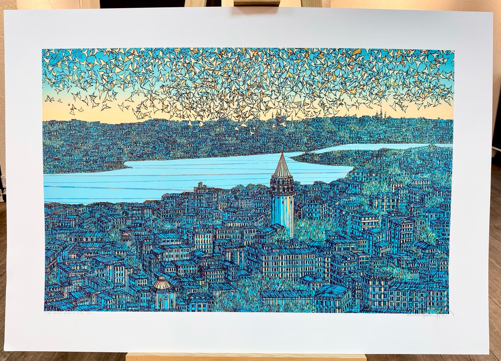 Devrim Erbil Kabartmalı Çipli Limitli Kâğıt Baskı 1 Numara İstanbul Galata