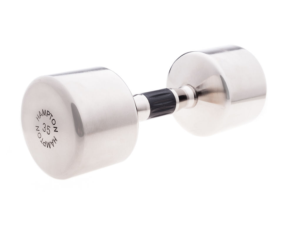 Thumbnail: Hampton Fitness Chrome Beauty Grip Dumbbell Pairs