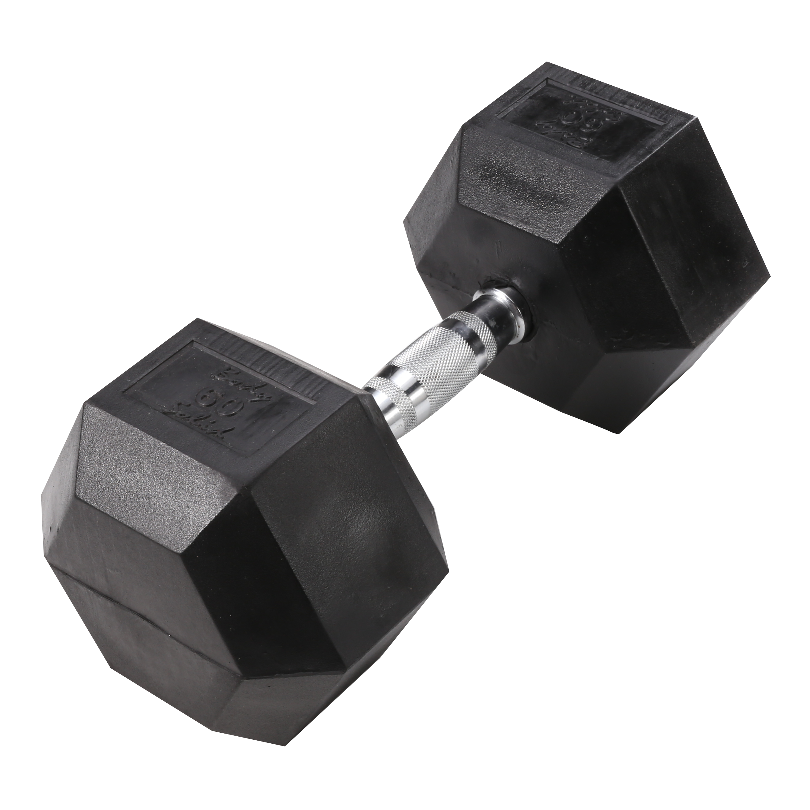 Body-Solid 60lb Rubber Hex Dumbbells - SDR60