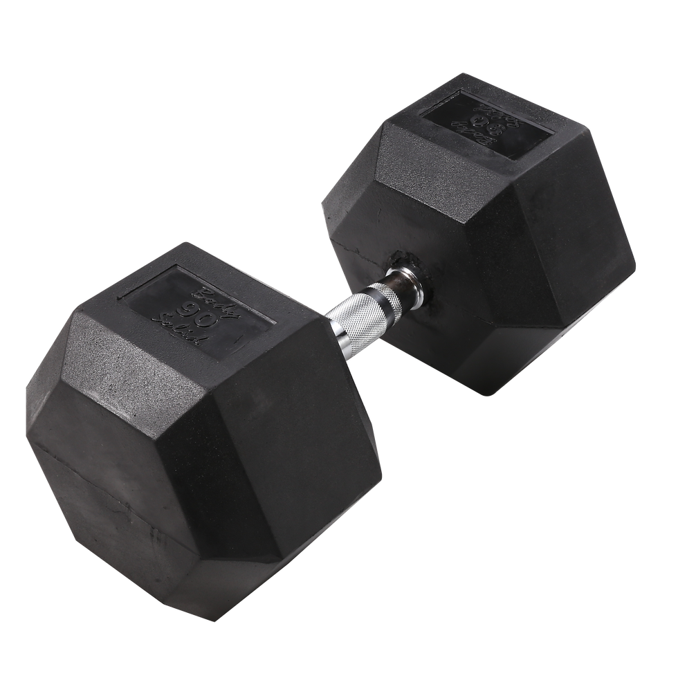 Body-Solid 90lb Rubber Hex Dumbbells - SDR90