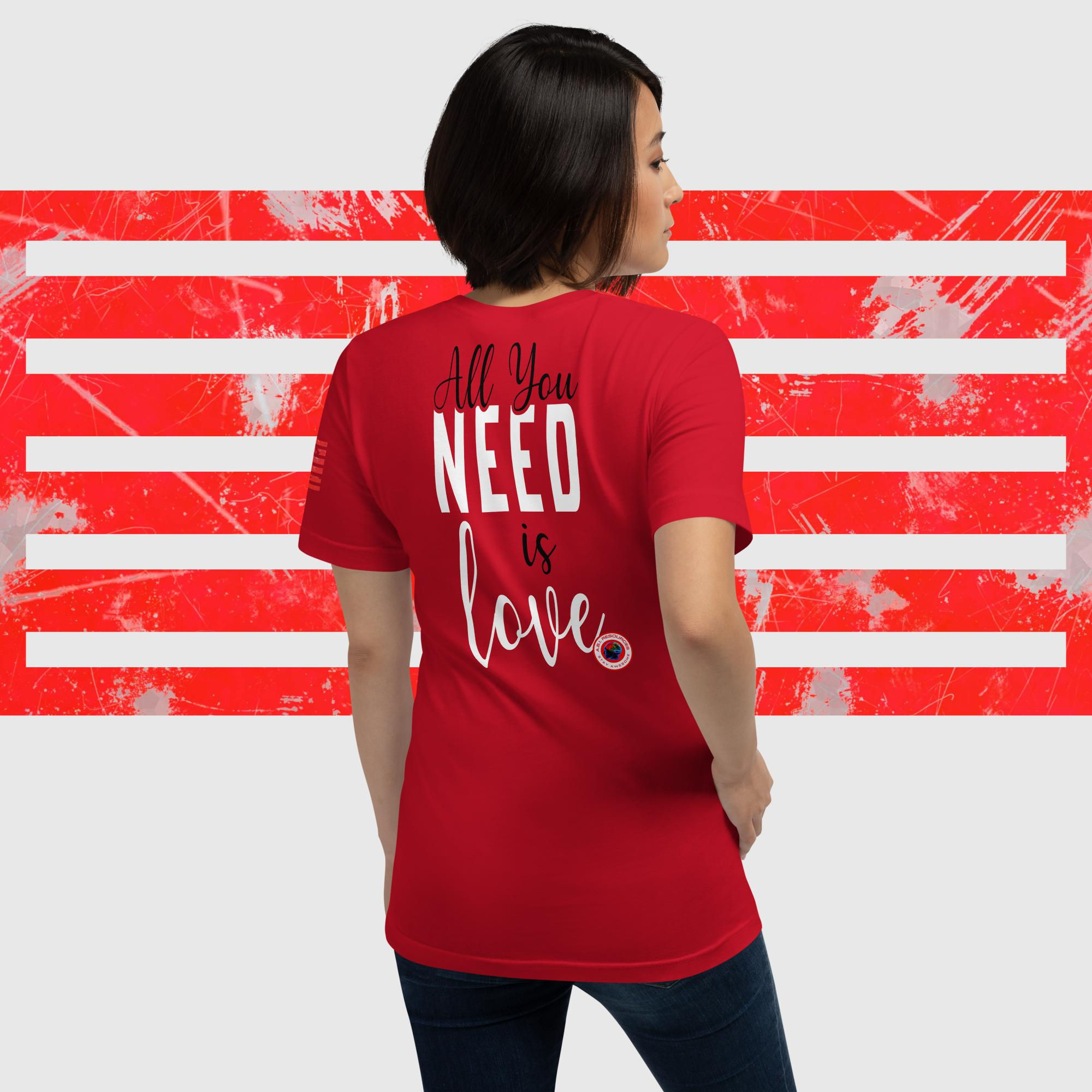 Red "Love Will Find a Way | Unisex t-shirt by ABI Resources