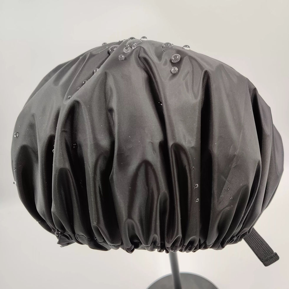 Thumbnail: ADJUSTABLE Satin Lined Shower Cap 