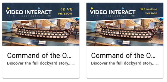 Two versions of the same scenario created in CenarioVR®. One with 4K footage, the other with HD footage.