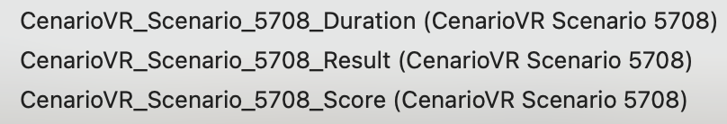 New Variables Created When Adding CenarioVR Object
