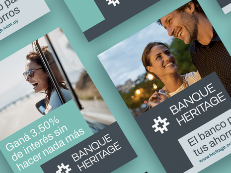 Diseño sistema gráfico Banque Heritage