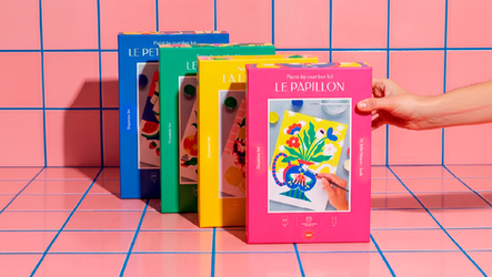 Dopamine Art paint-by-numbers kits, made in collaboration with the Balvi brand