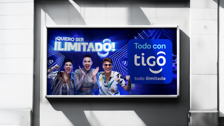Vía Pública de la campaña Quiero ser Ilimitado de Tigo