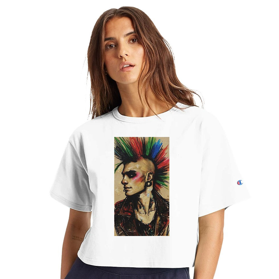 Thumbnail: Women's Cropped Heritage Crewneck T-Shirt | Champion T453W White