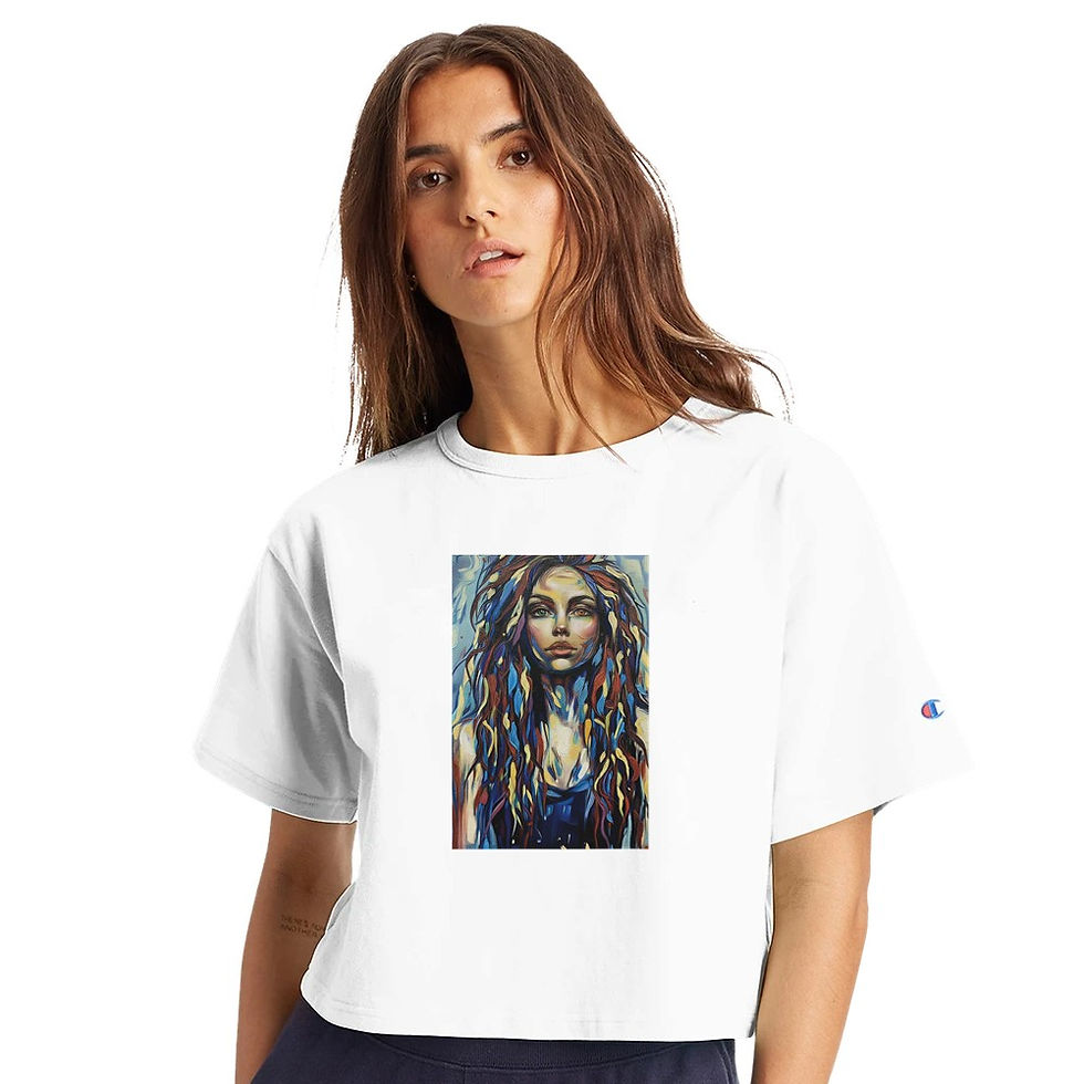Thumbnail: Women's Cropped Heritage Crewneck T-Shirt | Champion T453W