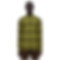 front, rick owens model wearing, acid green and black plaid, mens shirt. mid weight cotton flannel. with back strap.
