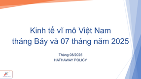 Kinh tế vĩ mô Việt Nam tháng Bảy và 07 tháng năm 2025
