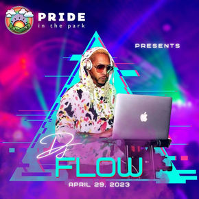 Pride in the Park DJ Flow Graphic Design Kat Correro