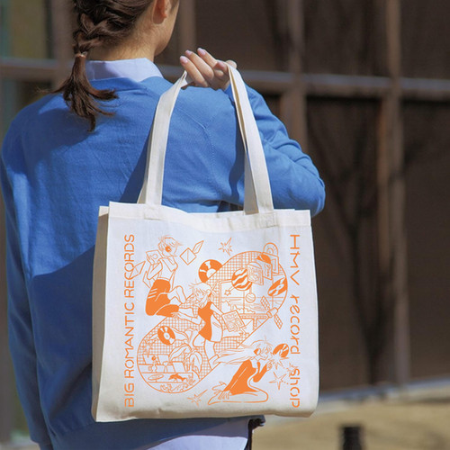 HMV record shop x BIG ROMANTIC RECORDS Tote Bag by Shiho So