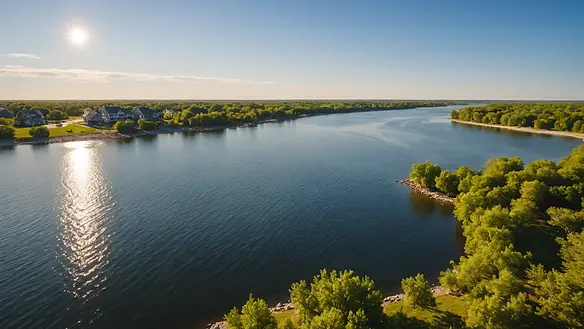 Eye-level view of the breezy point offering stunning views and fishing spots