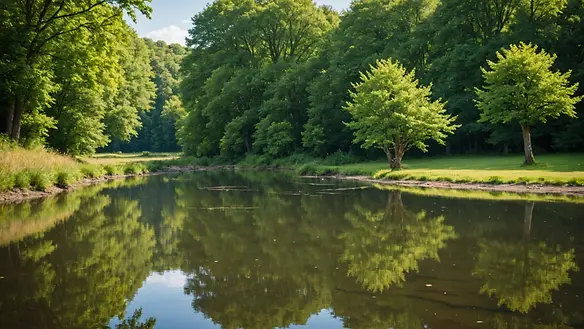 Close-up view of a calm fishing spot in Bladon Springs
